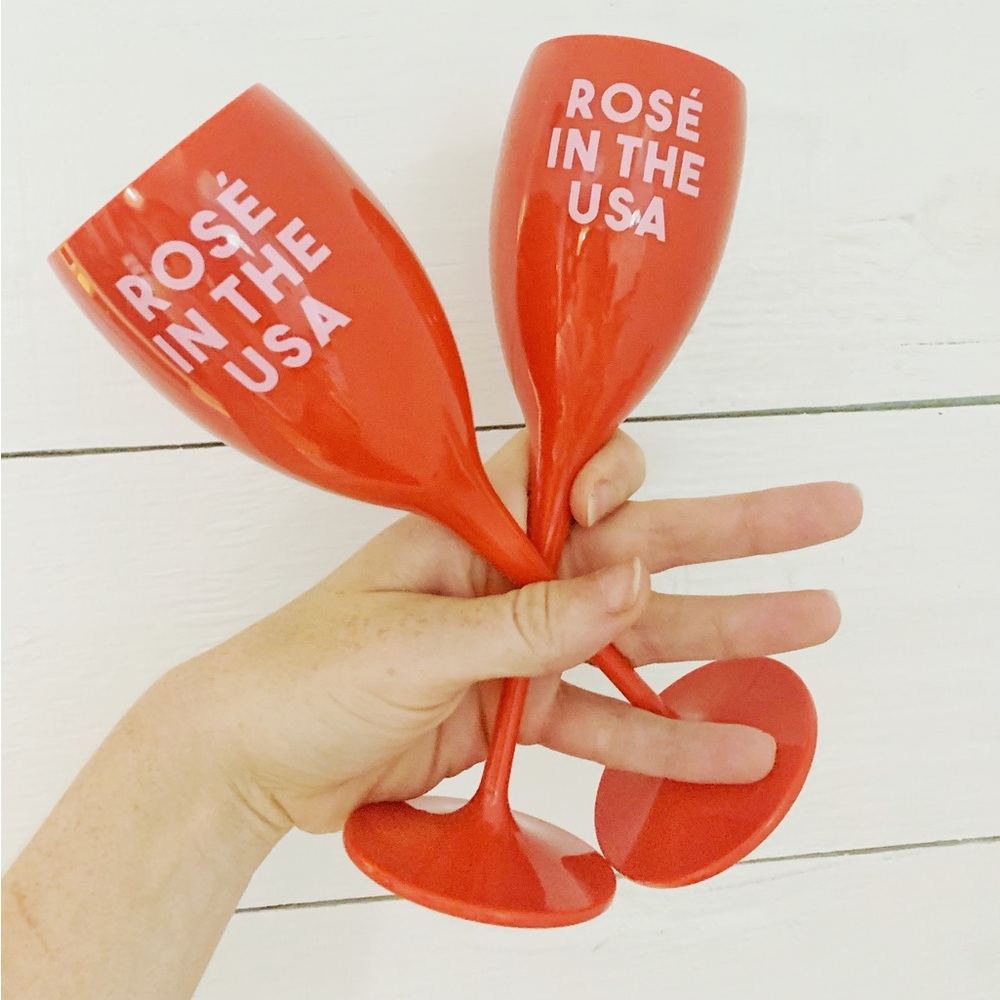 “Rose in the USA” wine glasses